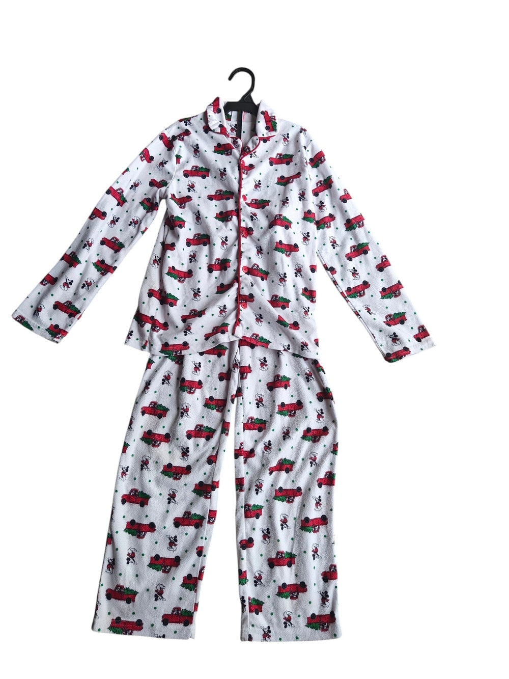 Disney White Christmas Kids Pajama Set with Red Holiday Truck 10Y